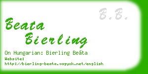 beata bierling business card