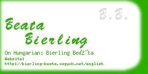 beata bierling business card